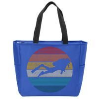 Scuba Diving Great Gift Vintage Retro Ocean Scuba Diver Gift Cute Gift Zip Tote Bag