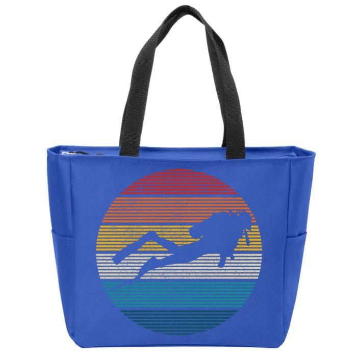 Scuba Diving Great Gift Vintage Retro Ocean Scuba Diver Gift Cute Gift Zip Tote Bag