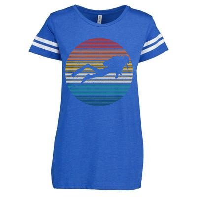 Scuba Diving Great Gift Vintage Retro Ocean Scuba Diver Gift Cute Gift Enza Ladies Jersey Football T-Shirt