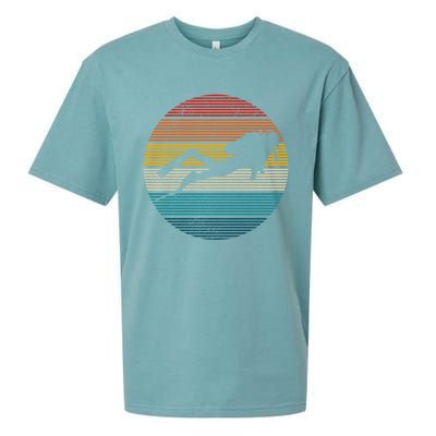 Scuba Diving Great Gift Vintage Retro Ocean Scuba Diver Gift Cute Gift Sueded Cloud Jersey T-Shirt