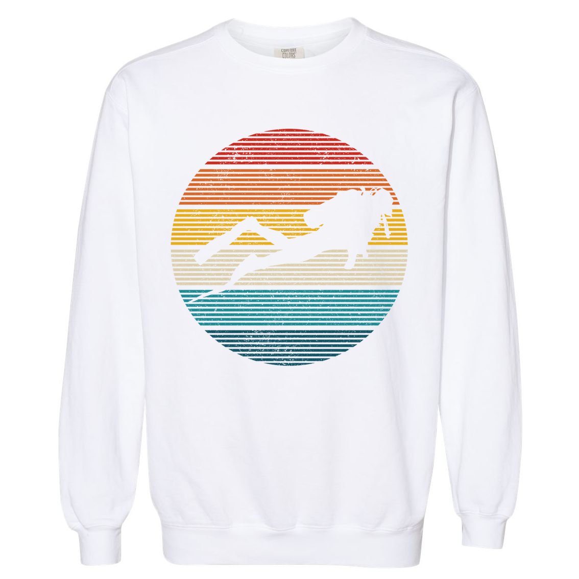 Scuba Diving Great Gift Vintage Retro Ocean Scuba Diver Gift Cute Gift Garment-Dyed Sweatshirt