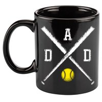 Softball Dad Gift Game Day Funny Gift 11oz C Handle Ceramic Mug