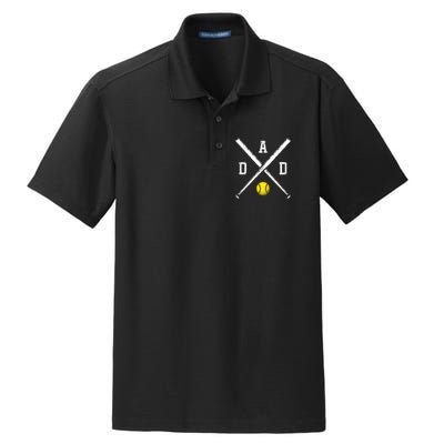 Softball Dad Gift Game Day Funny Gift Dry Zone Grid Polo