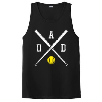 Softball Dad Gift Game Day Funny Gift PosiCharge Competitor Tank