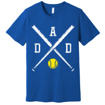 Softball Dad Gift Game Day Funny Gift Premium T-Shirt