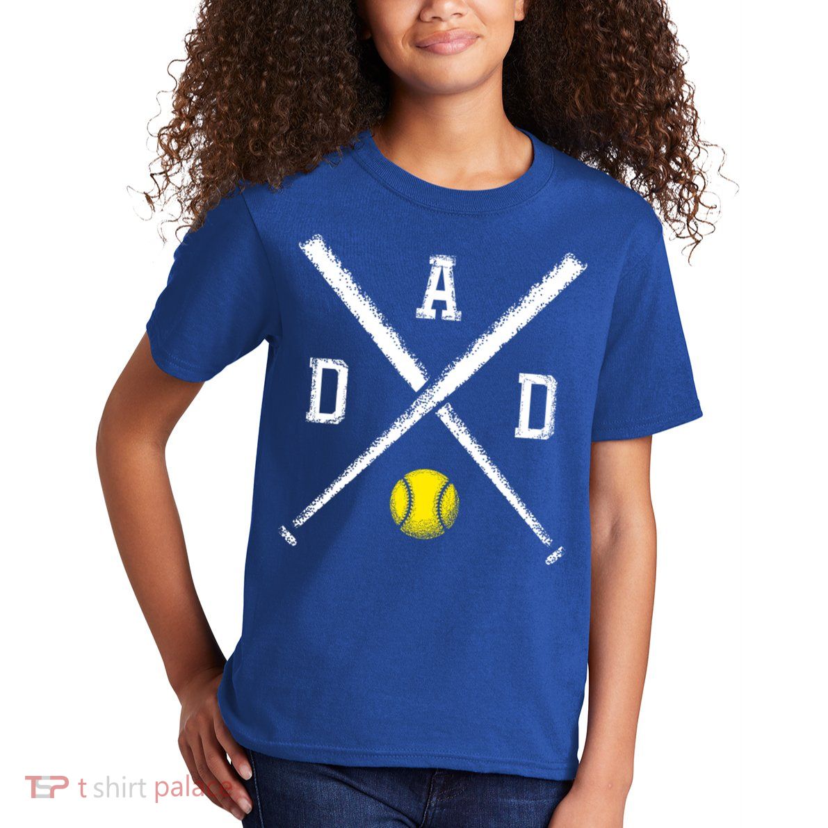 Softball Dad Gift Game Day Funny Gift Kids T-Shirt