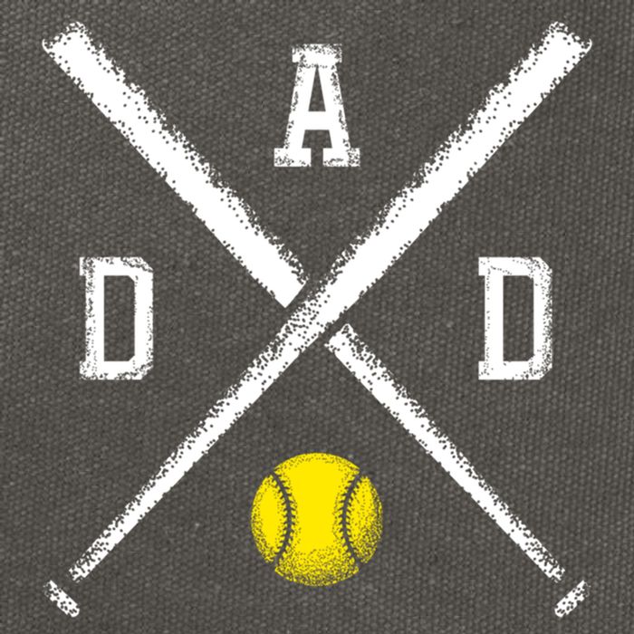 Softball Dad Gift Game Day Funny Gift Cotton Canvas Backpack