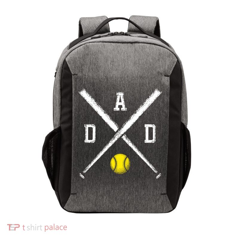 Softball Dad Gift Game Day Funny Gift Vector Backpack
