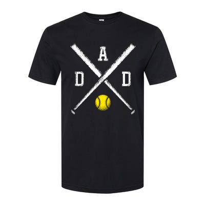 Softball Dad Gift Game Day Funny Gift Softstyle® CVC T-Shirt