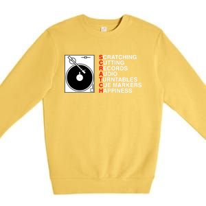 Scratch Dj Gift Premium Crewneck Sweatshirt