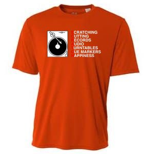 Scratch Dj Gift Cooling Performance Crew T-Shirt