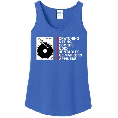 Scratch Dj Gift Ladies Essential Tank