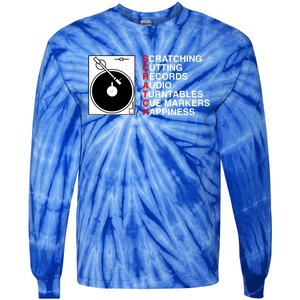 Scratch Dj Gift Tie-Dye Long Sleeve Shirt