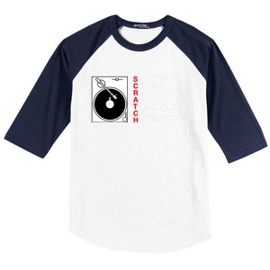 Scratch Dj Gift Baseball Sleeve Shirt