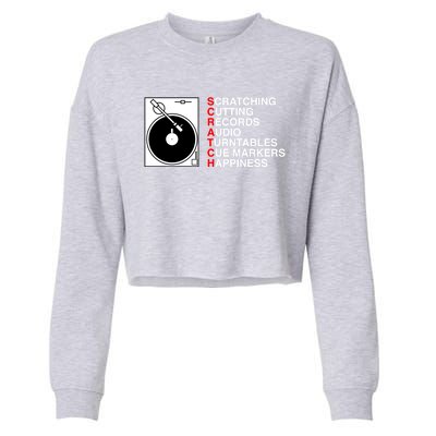 Scratch Dj Gift Cropped Pullover Crew