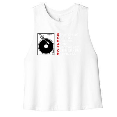 Scratch Dj Gift Women's Racerback Cropped Tank