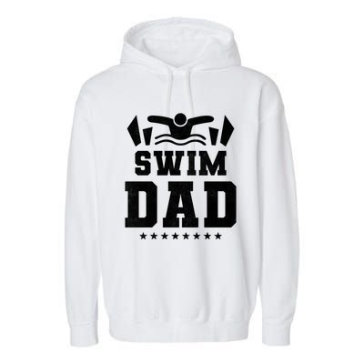 Swim Dad Gift Garment-Dyed Fleece Hoodie