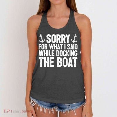 Sailing Dad Gift Sailer Father Sailboat Gift Boating Great Gift Women's Knotted Racerback Tank