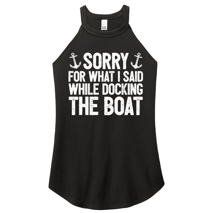 Sailing Dad Gift Sailer Father Sailboat Gift Boating Great Gift Women's Perfect Tri Rocker Tank