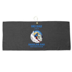 Ski Dad Gift Like A Regular Dad Only Cooler Ski Dad Cute Gift Large Microfiber Waffle Golf Towel