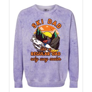 Ski Dad Gift Like A Regular Dad Only Cooler Ski Dad Gift Colorblast Crewneck Sweatshirt