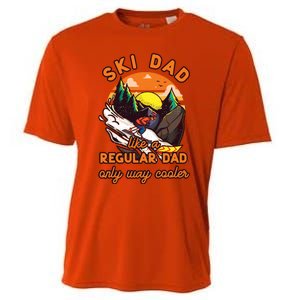 Ski Dad Gift Like A Regular Dad Only Cooler Ski Dad Gift Cooling Performance Crew T-Shirt