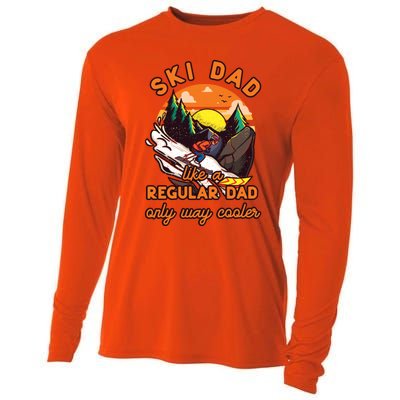 Ski Dad Gift Like A Regular Dad Only Cooler Ski Dad Gift Cooling Performance Long Sleeve Crew