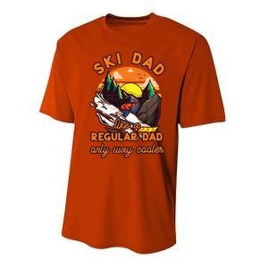 Ski Dad Gift Like A Regular Dad Only Cooler Ski Dad Gift Performance Sprint T-Shirt