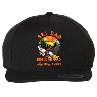 Ski Dad Gift Like A Regular Dad Only Cooler Ski Dad Gift Wool Snapback Cap