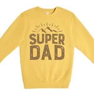 Super Dad Gift For Father's Day Premium Crewneck Sweatshirt