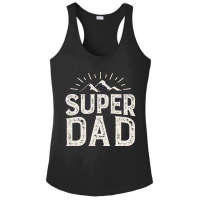Super Dad Gift For Father's Day Ladies PosiCharge Competitor Racerback Tank