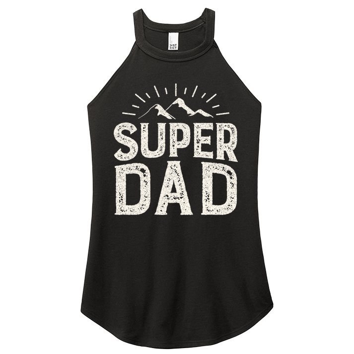 Super Dad Gift For Father's Day Women's Perfect Tri Rocker Tank