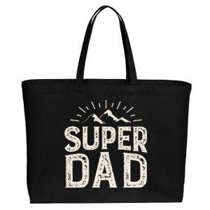 Super Dad Gift For Father's Day Cotton Canvas Jumbo Tote