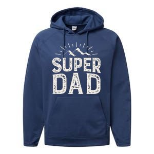 Super Dad Gift For Father's Day Performance Fleece Hoodie