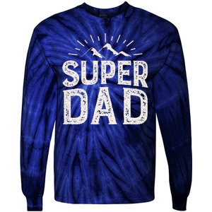 Super Dad Gift For Father's Day Tie-Dye Long Sleeve Shirt