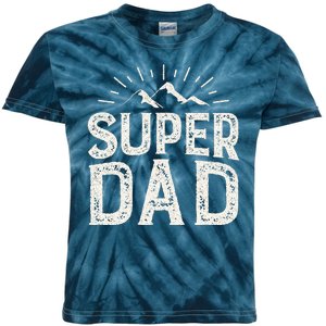 Super Dad Gift For Father's Day Kids Tie-Dye T-Shirt