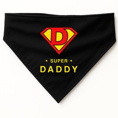 Super Daddy Gift Fathers Day Present Super Hero USA-Made Doggie Bandana
