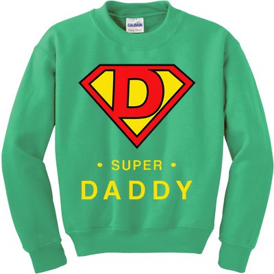 Super Daddy Gift Fathers Day Present Super Hero Kids Sweatshirt