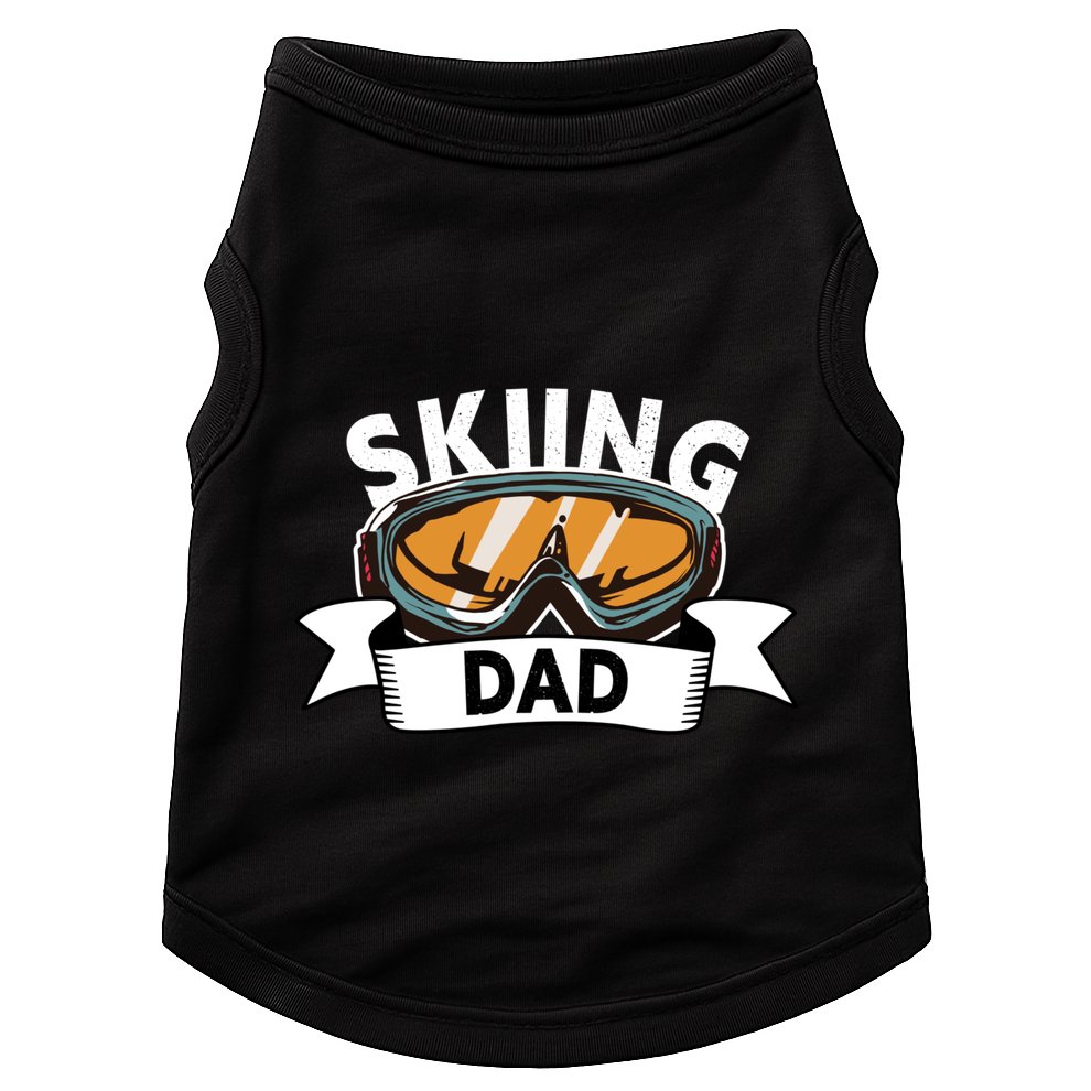 Skiing Dad Great Gift Snow Sport Funny Dad Ski Skiing Gift Doggie Tank