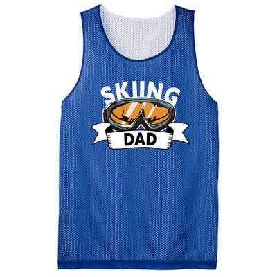 Skiing Dad Great Gift Snow Sport Funny Dad Ski Skiing Gift Mesh Reversible Basketball Jersey Tank