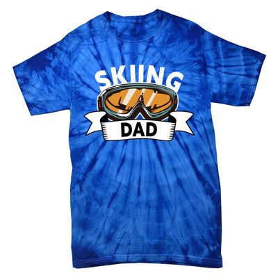 Skiing Dad Great Gift Snow Sport Funny Dad Ski Skiing Gift Tie-Dye T-Shirt