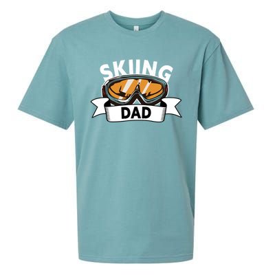 Skiing Dad Great Gift Snow Sport Funny Dad Ski Skiing Gift Sueded Cloud Jersey T-Shirt