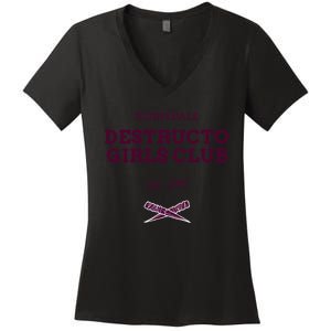 Sunnydale Destructo Girls Club Btvs Women's V-Neck T-Shirt