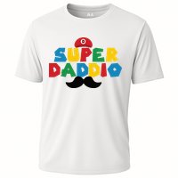 Super Daddio Gamer Dad Moustache Cooling Performance Crew T-Shirt