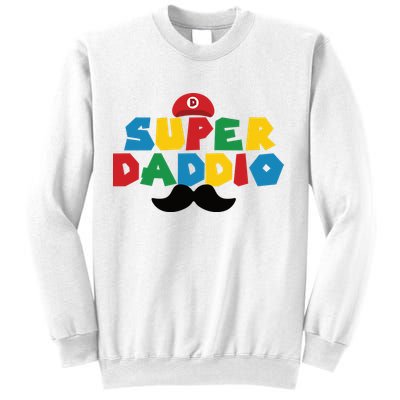 Super Daddio Gamer Dad Moustache Sweatshirt