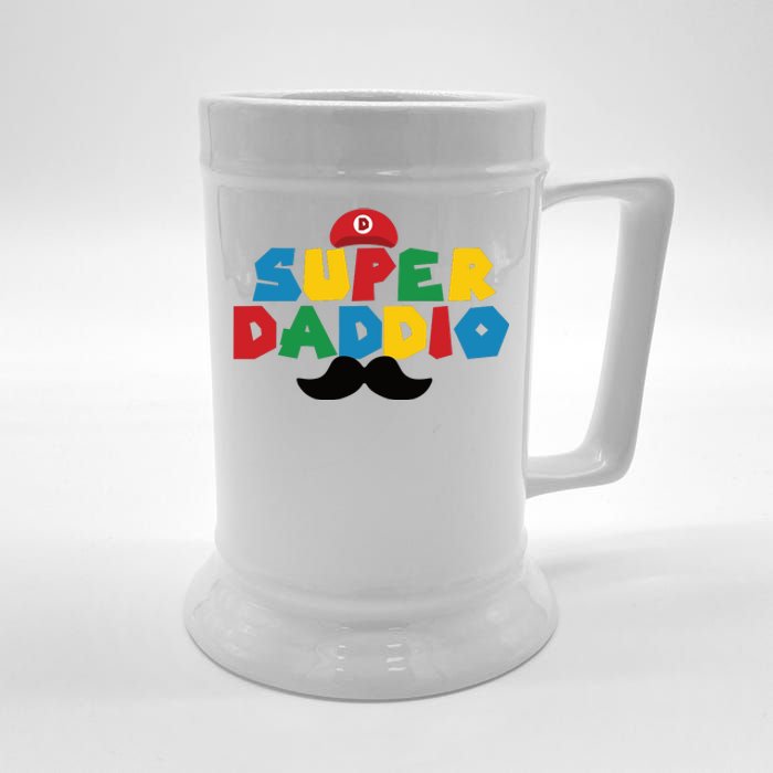 Super Daddio Gamer Dad Moustache Beer Stein