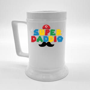 Super Daddio Gamer Dad Moustache Beer Stein