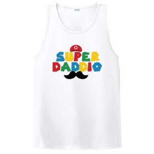 Super Daddio Gamer Dad Moustache PosiCharge Competitor Tank