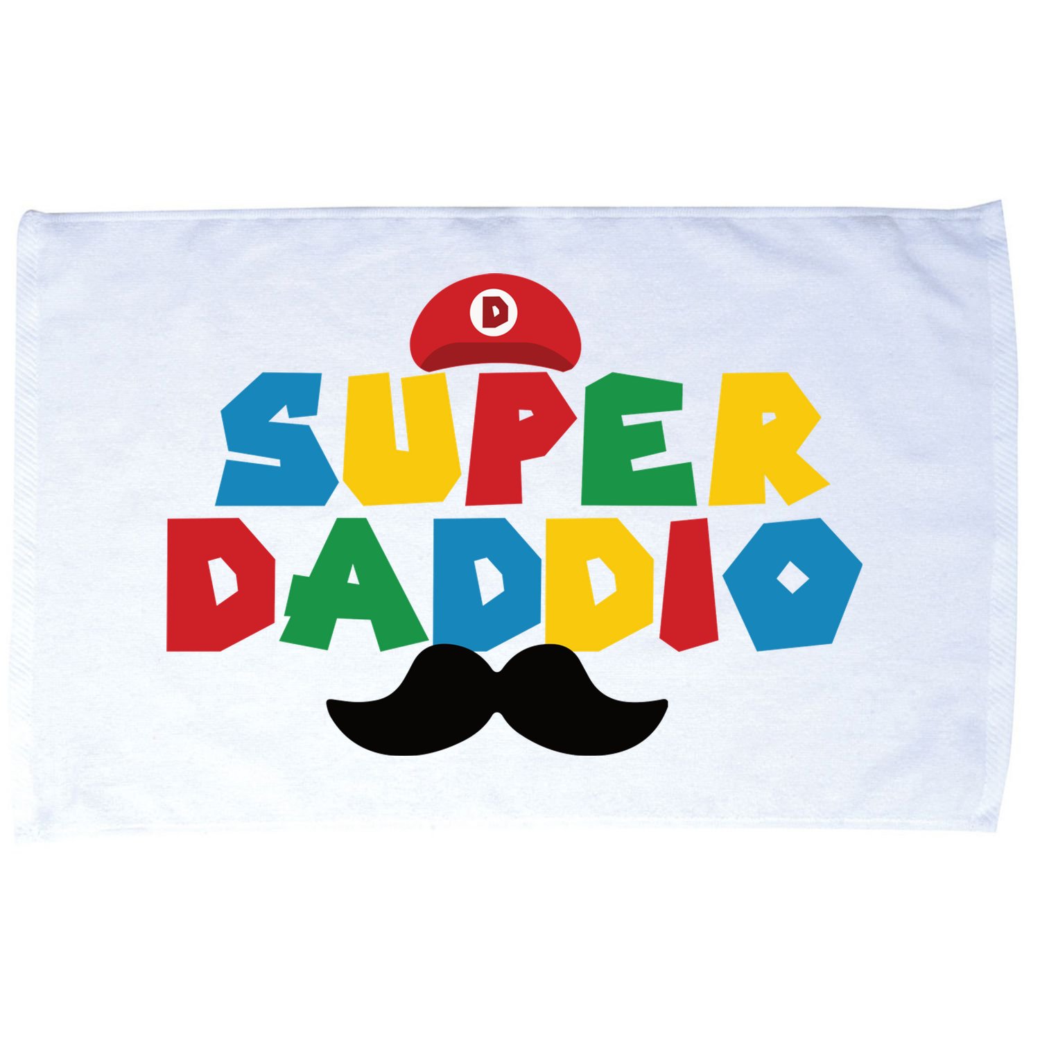 Super Daddio Gamer Dad Moustache Microfiber Hand Towel