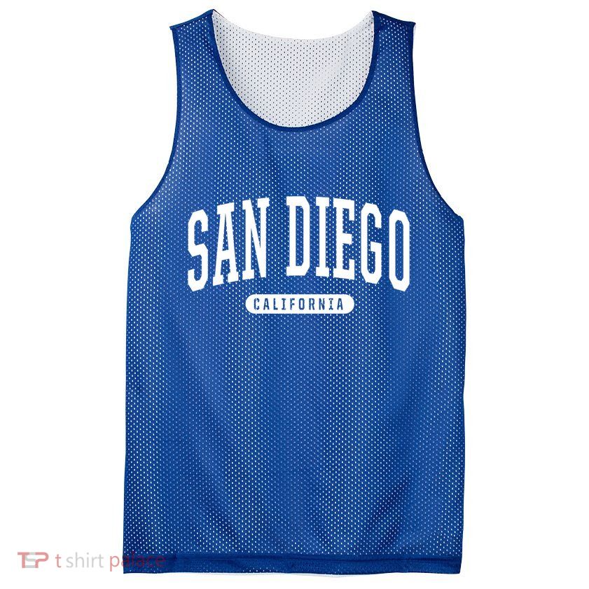 San Diego Gift College University Style Sd Ca Mesh Reversible Basketball Jersey Tank